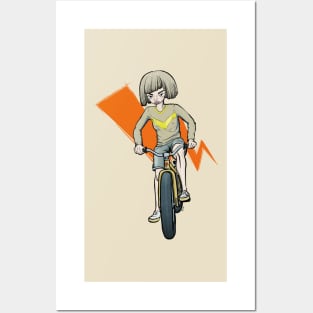 Bike girl Posters and Art